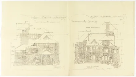 Elevations, Principal and Rear Facades, Castel d